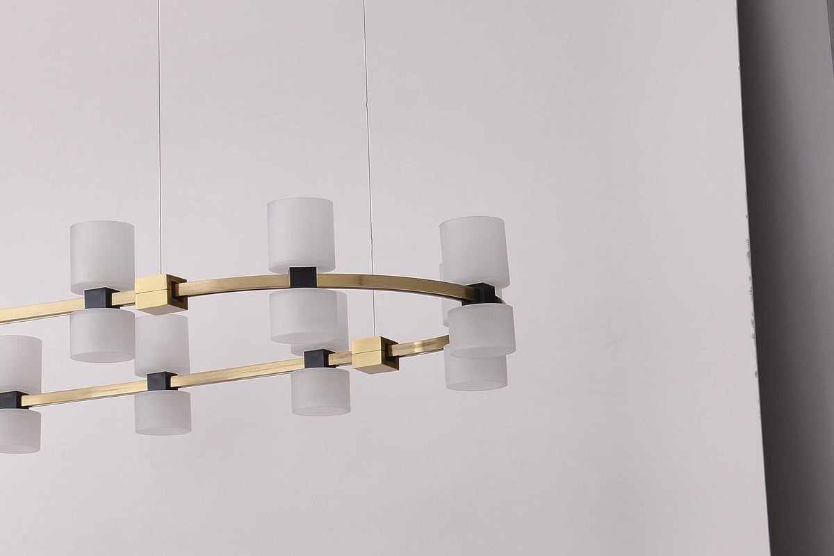 
Royal Brushed Copper Oval LED Chandelier