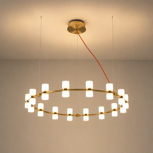 
Royal Brushed Copper Ring LED Chandelier