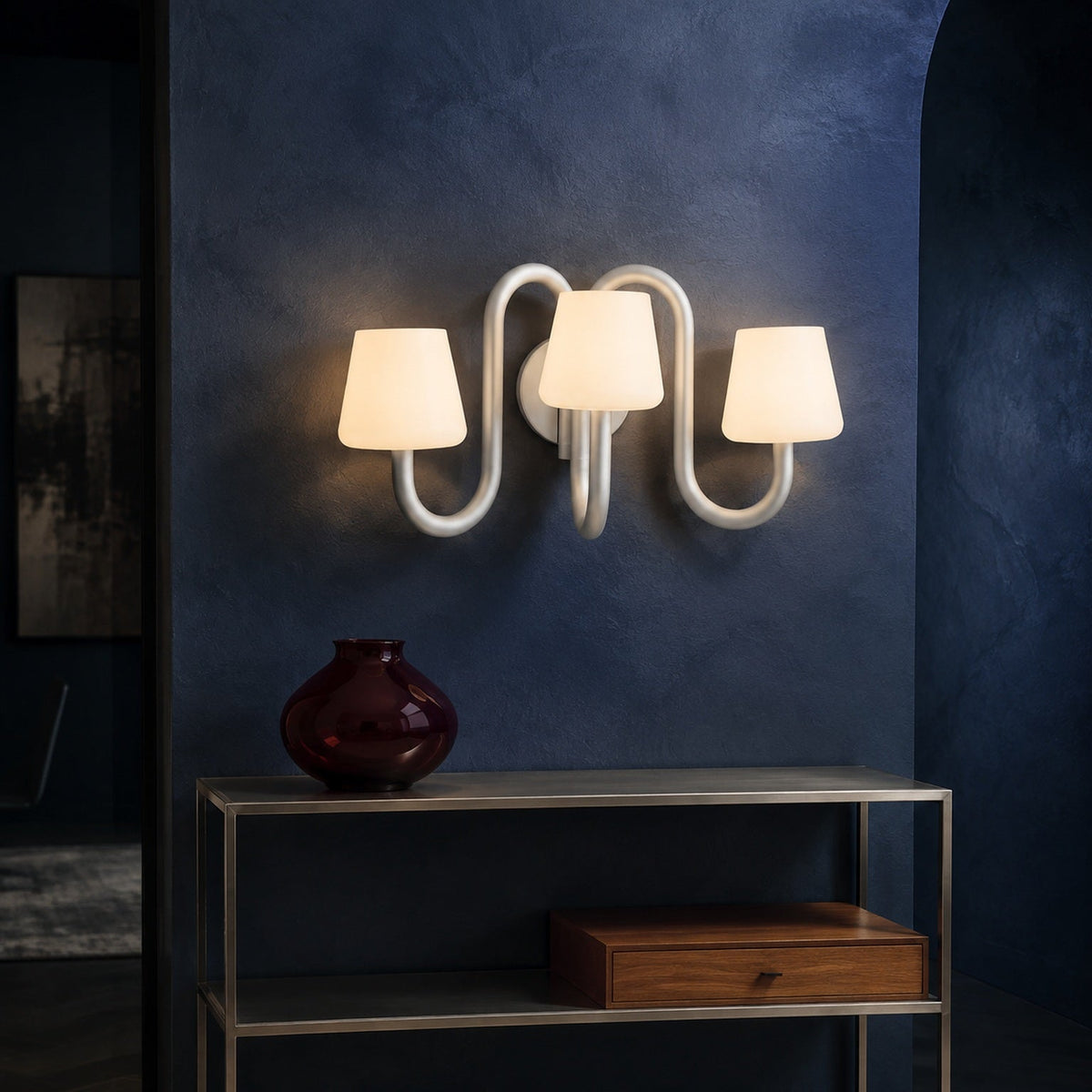 
Apollo Gray Aluminum and Opal Glass Wall Sconce