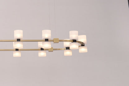 Royal Brushed Copper Oval LED Chandelier