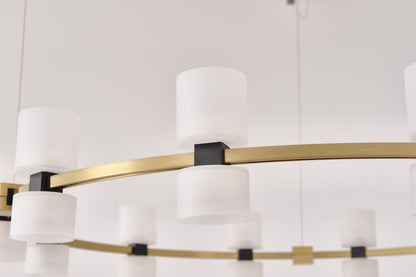 Royal Brushed Copper Ring LED Chandelier