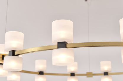 Royal Brushed Copper Ring LED Chandelier