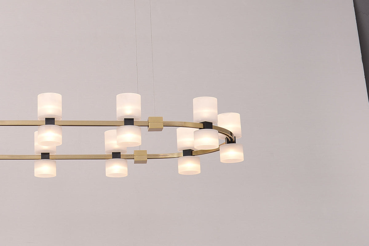 
Royal Brushed Copper Oval LED Chandelier