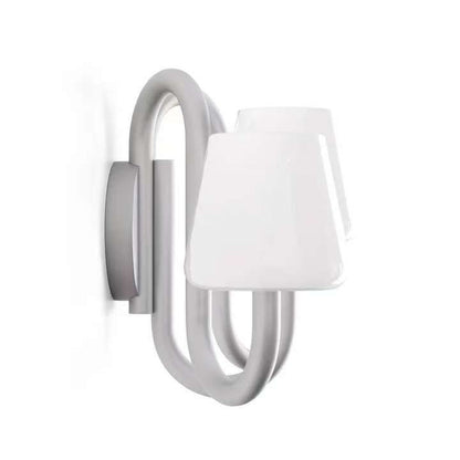 Apollo Gray Aluminum and Opal Glass Wall Sconce