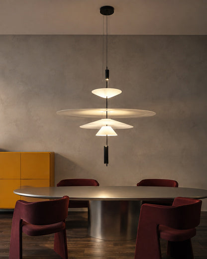 Layered Acrylic Disc LED Pendant Light