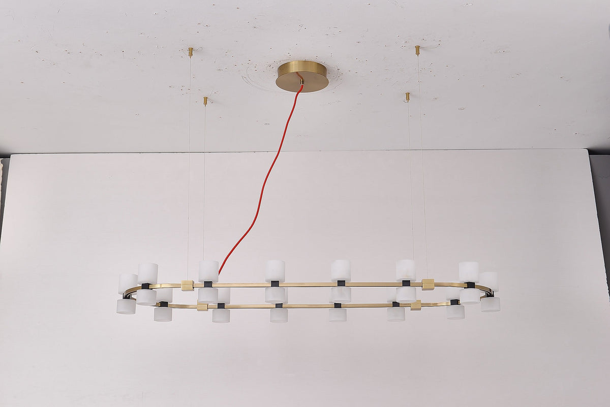 
Royal Brushed Copper Oval LED Chandelier