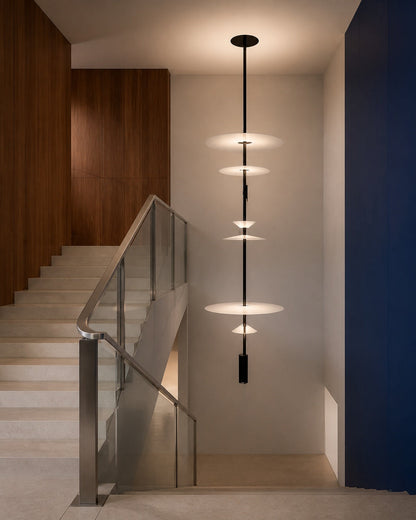 Layered Acrylic Disc LED Pendant Light