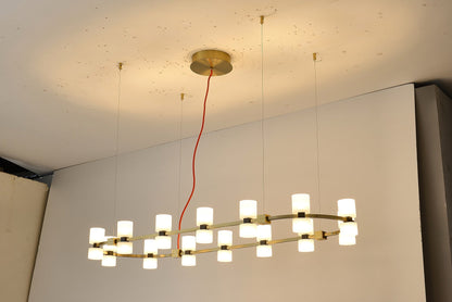 Royal Brushed Copper Oval LED Chandelier