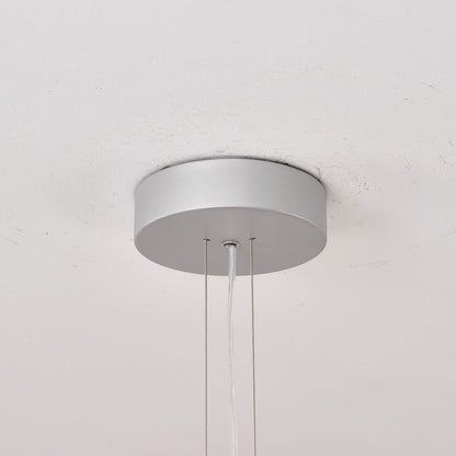 Apollo Gray Aluminum and Opal Glass Chandelier