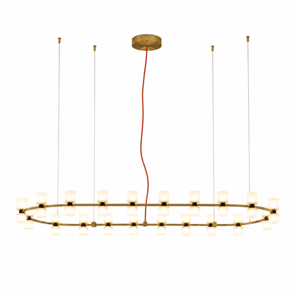 Royal Brushed Copper Oval LED Chandelier