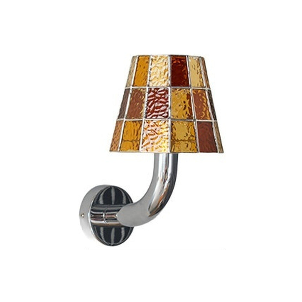 
Textured Glass Long-Arm Wall Sconce — long orange white background product view