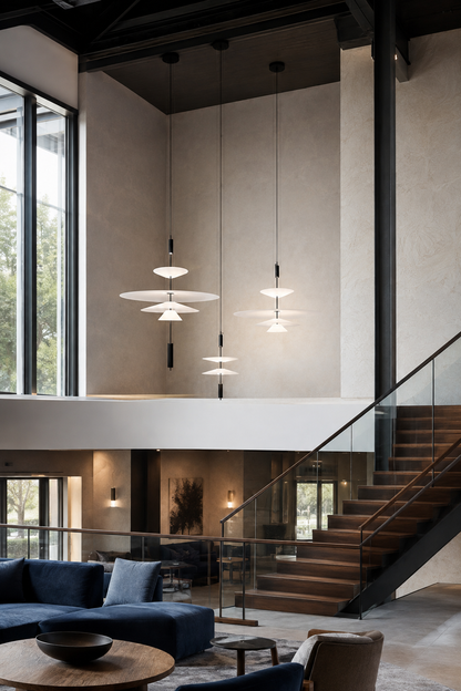 Layered Acrylic Disc LED Pendant Light