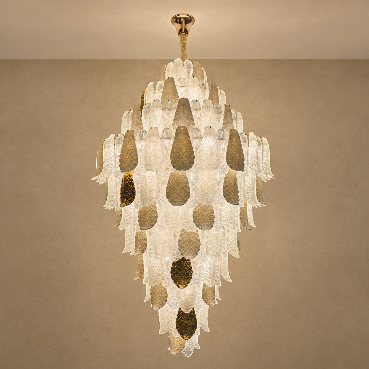 
Velipetal Ceramic and Glass Grand Chandelier