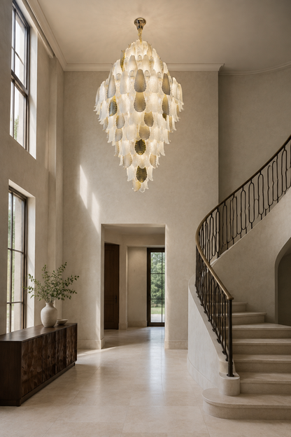 Velipetal Ceramic and Glass Grand Chandelier