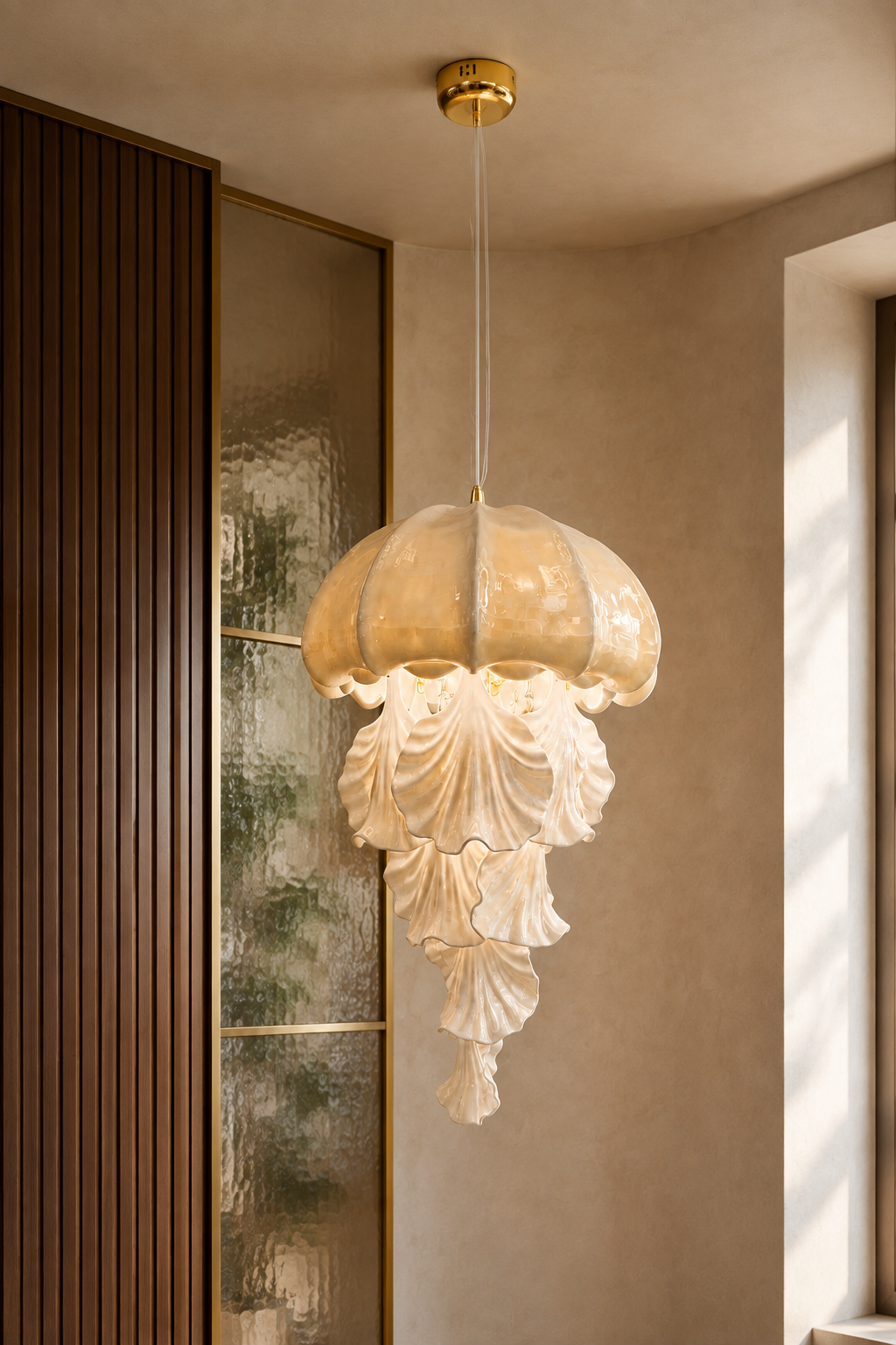 
Ondelisse Ivory Jellyfish Pendant Light