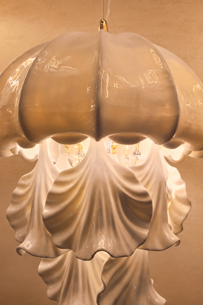 Ondelisse Ivory Jellyfish Pendant Light