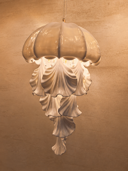 Ondelisse Ivory Jellyfish Pendant Light