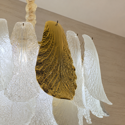 Velipetal Ceramic and Glass Round Chandelier