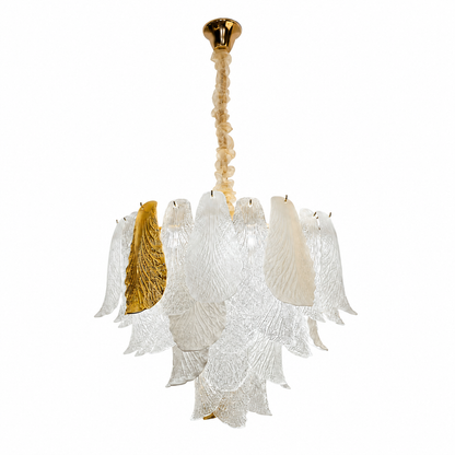 Velipetal Ceramic and Glass Round Chandelier