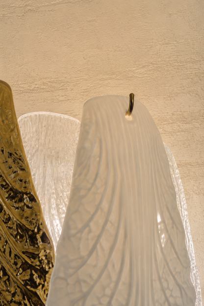 Velipetal Ceramic and Glass Wall Sconce