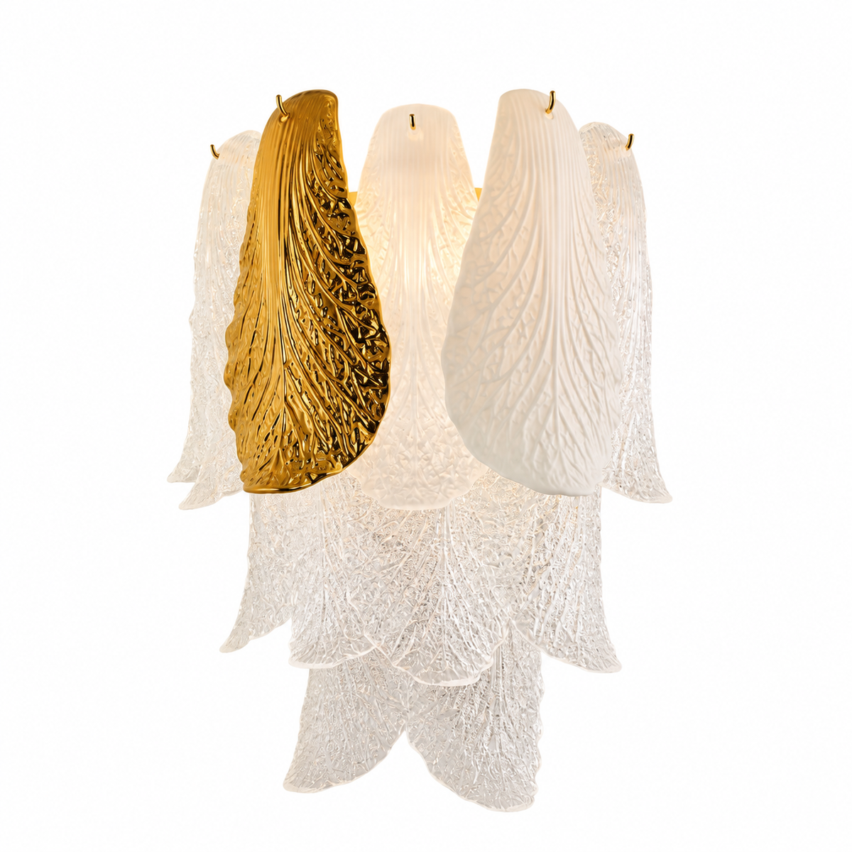 
Velipetal Ceramic and Glass Wall Sconce